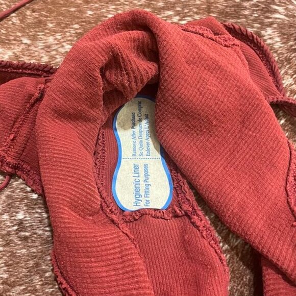 Bond-Eye Fowler Red Cutout Beaded Lace-Up One Piece Swimsuit OS - Picture 9 of 14